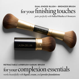 LAURA GELLER NEW YORK retractable kabuki with cap protecting bristles for cleanliness