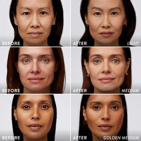 LAURA GELLER on a vanity with lights illustrating daily makeup routine benefit