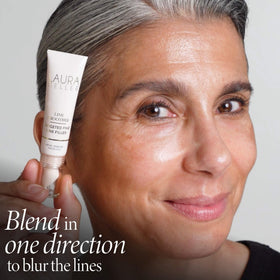 LAURA GELLER NEW YORK before and after split showing reduced lines and pore appearance