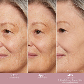LAURA GELLER NEW YORK close-up texture shot showing velvety primer and blurring effect