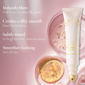 LAURA GELLER NEW YORK tube label detail highlighting product name and usage benefit