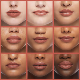 LAURA GELLER NEW YORK model applying lipstick, demonstrates easy glide and buildable coverage