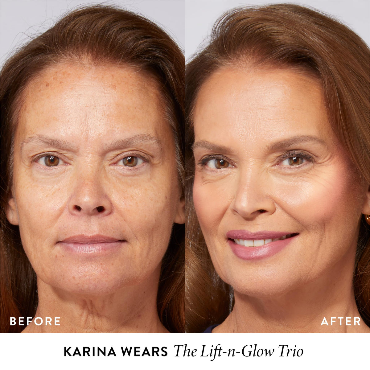 LAURA GELLER model wearing trio in daylight showing flattering, natural glow