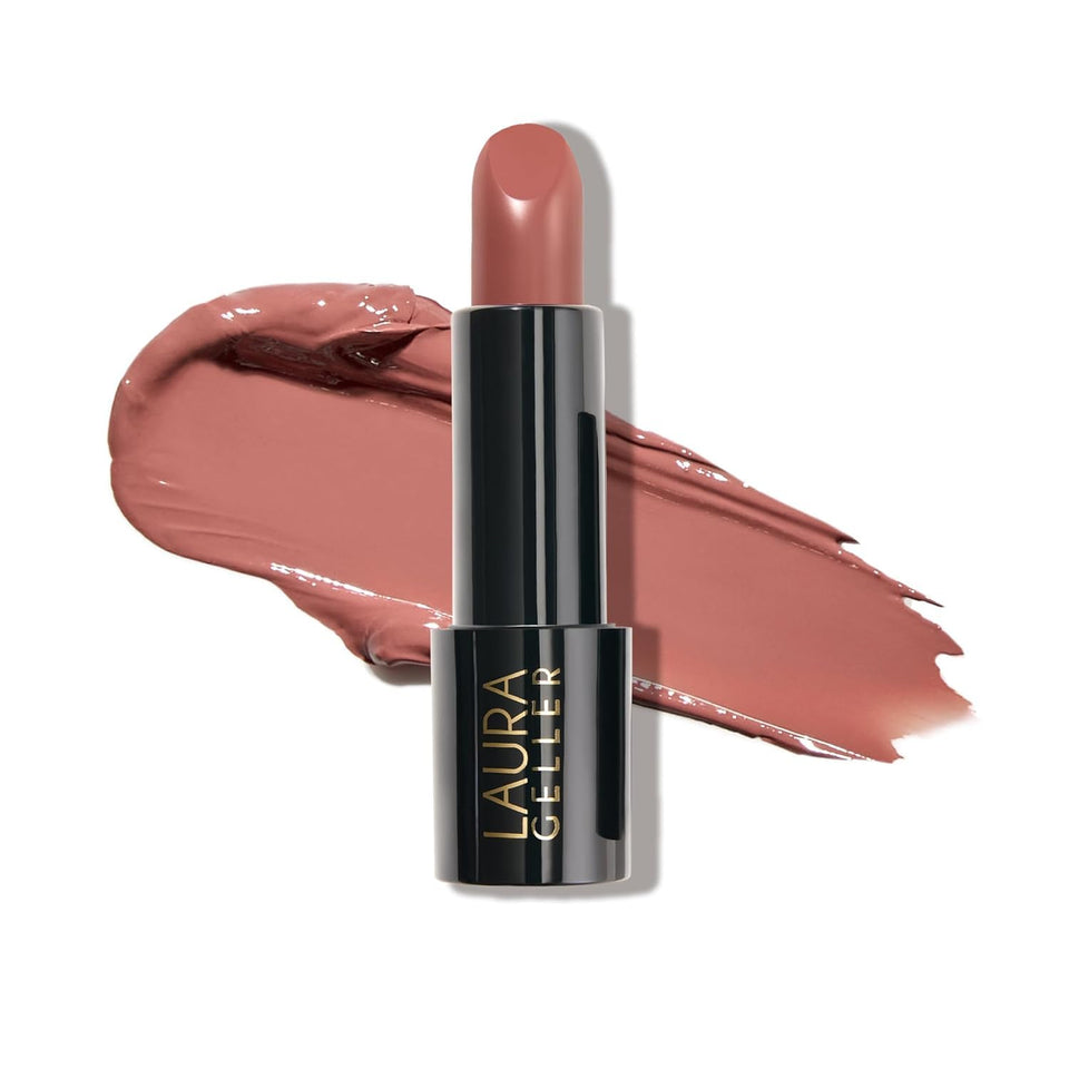 LAURA GELLER NEW YORK front packaging showing the lipstick and branding, clear product view