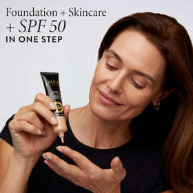 LAURA GELLER NEW YORK before and after shows natural brightening effect