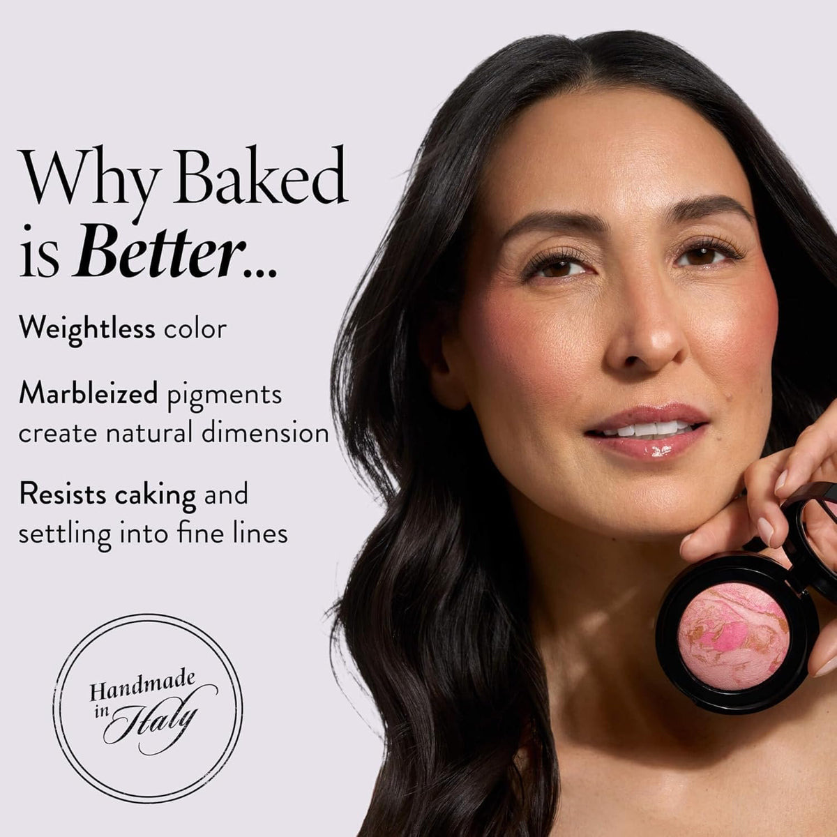 LAURA GELLER NEW YORK blush in a purse ready for travel touch-ups on the go