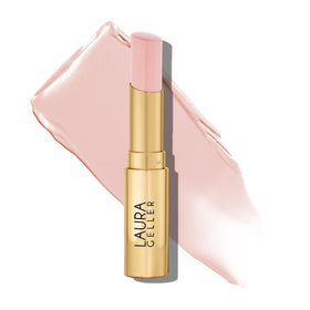 LAURA GELLER NEW YORK front view of twist-up balm showing sleek packaging and easy application