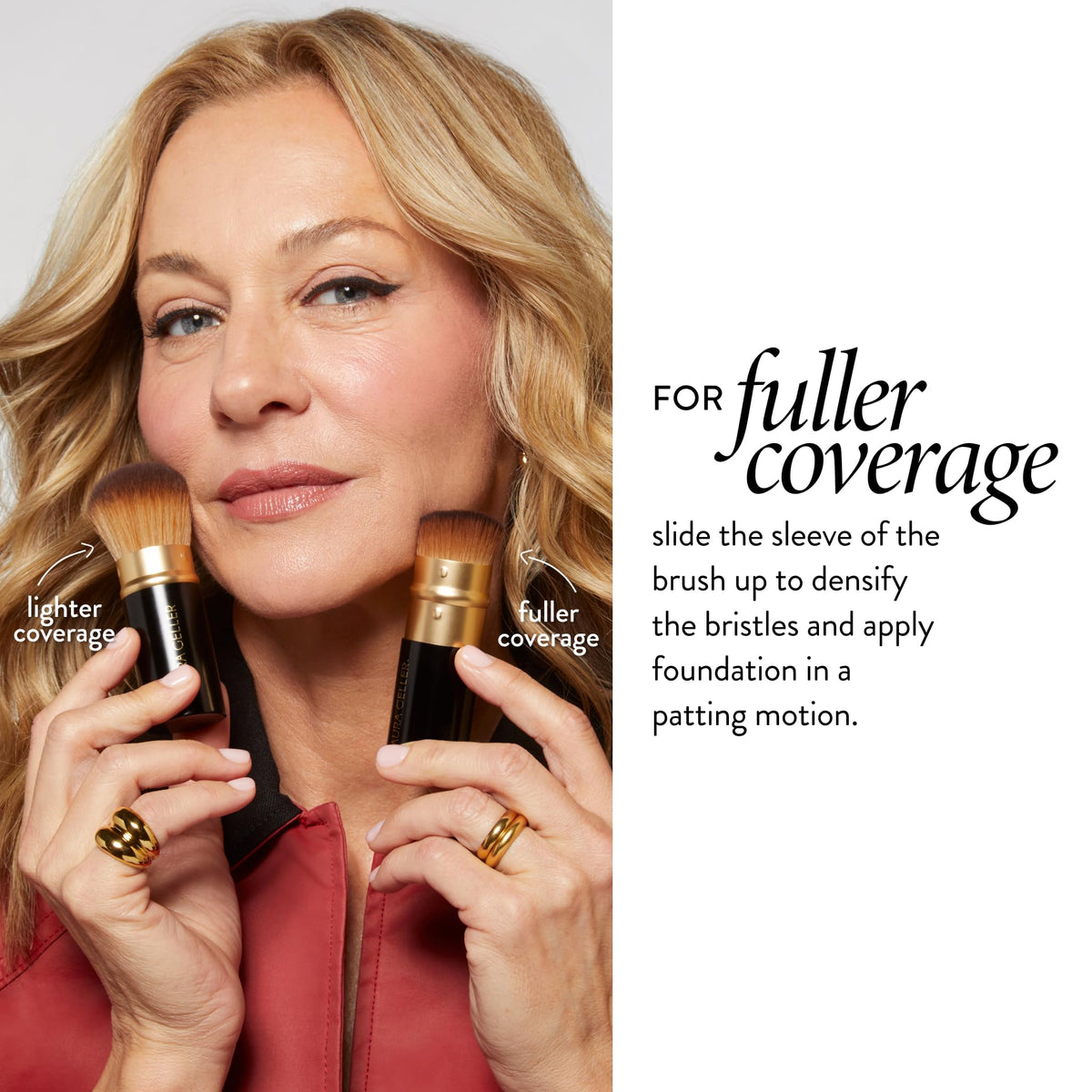 LAURA GELLER NEW YORK brush buffing liquid foundation for seamless coverage benefit