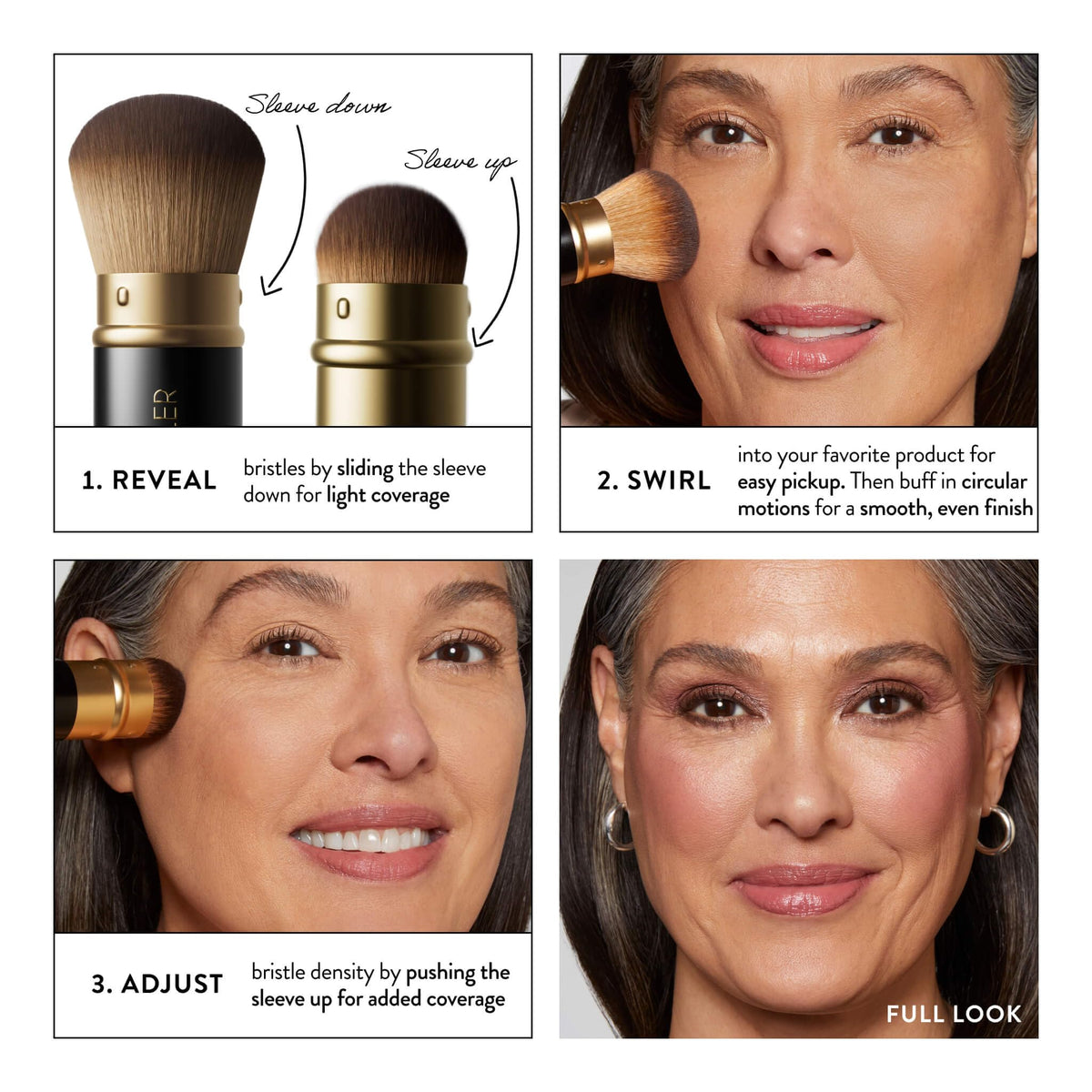 LAURA GELLER NEW YORK close-up of dense bristles showing smooth blending performance