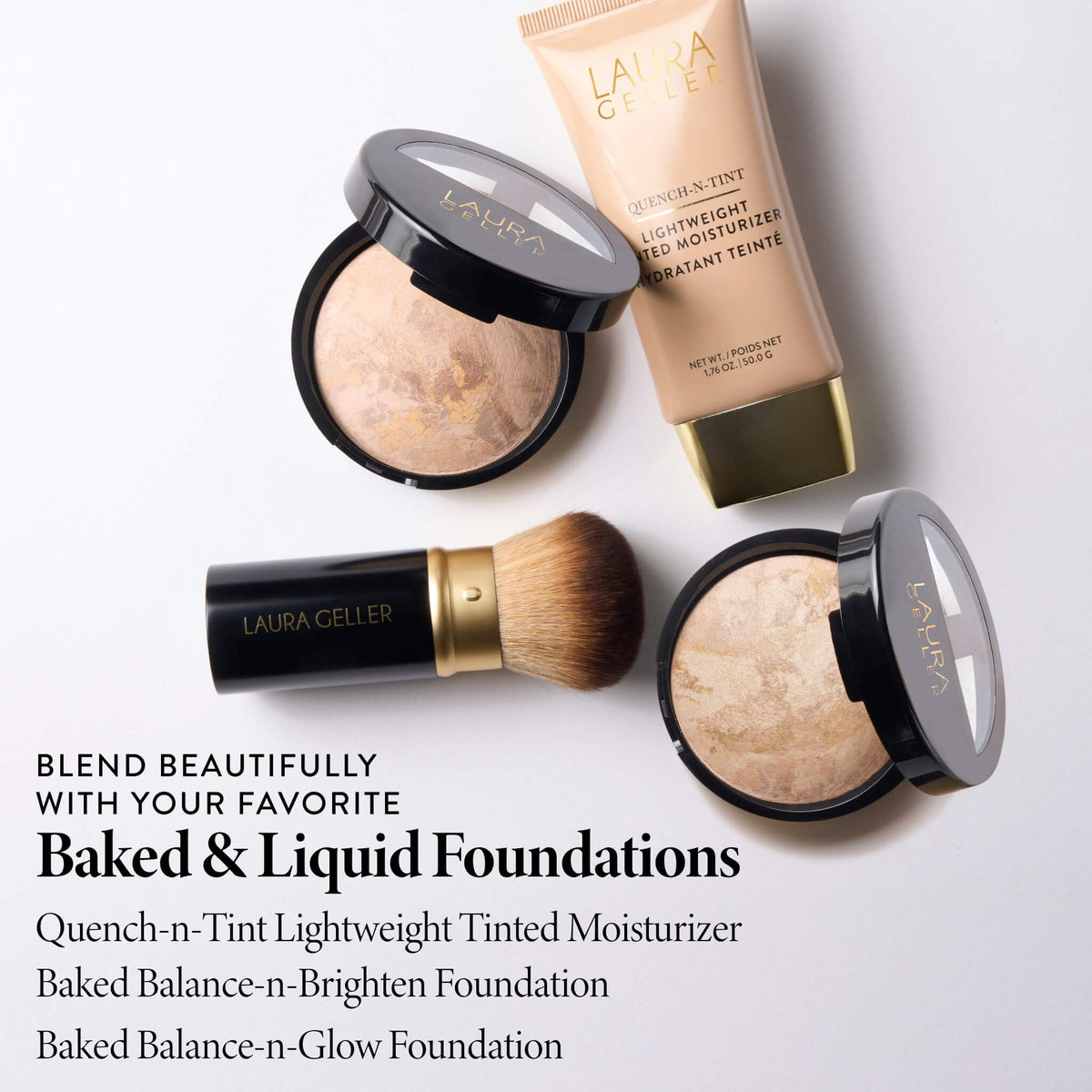 LAURA GELLER NEW YORK brush inside travel pouch highlighting portability and protection benefit