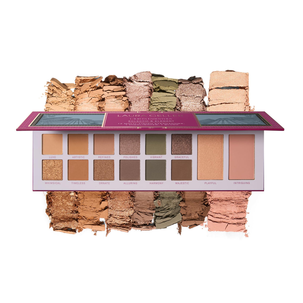 LAURA GELLER NEW YORK palette front showing full pans and compact convenience