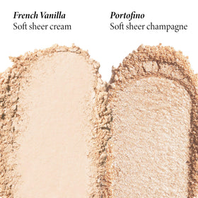 LAURA GELLER NEW YORK damp brush on powder showing intensified, cream-like sheen