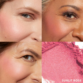 LAURA GELLER NEW YORK open pan revealing marbleized baked powder texture for seamless blend