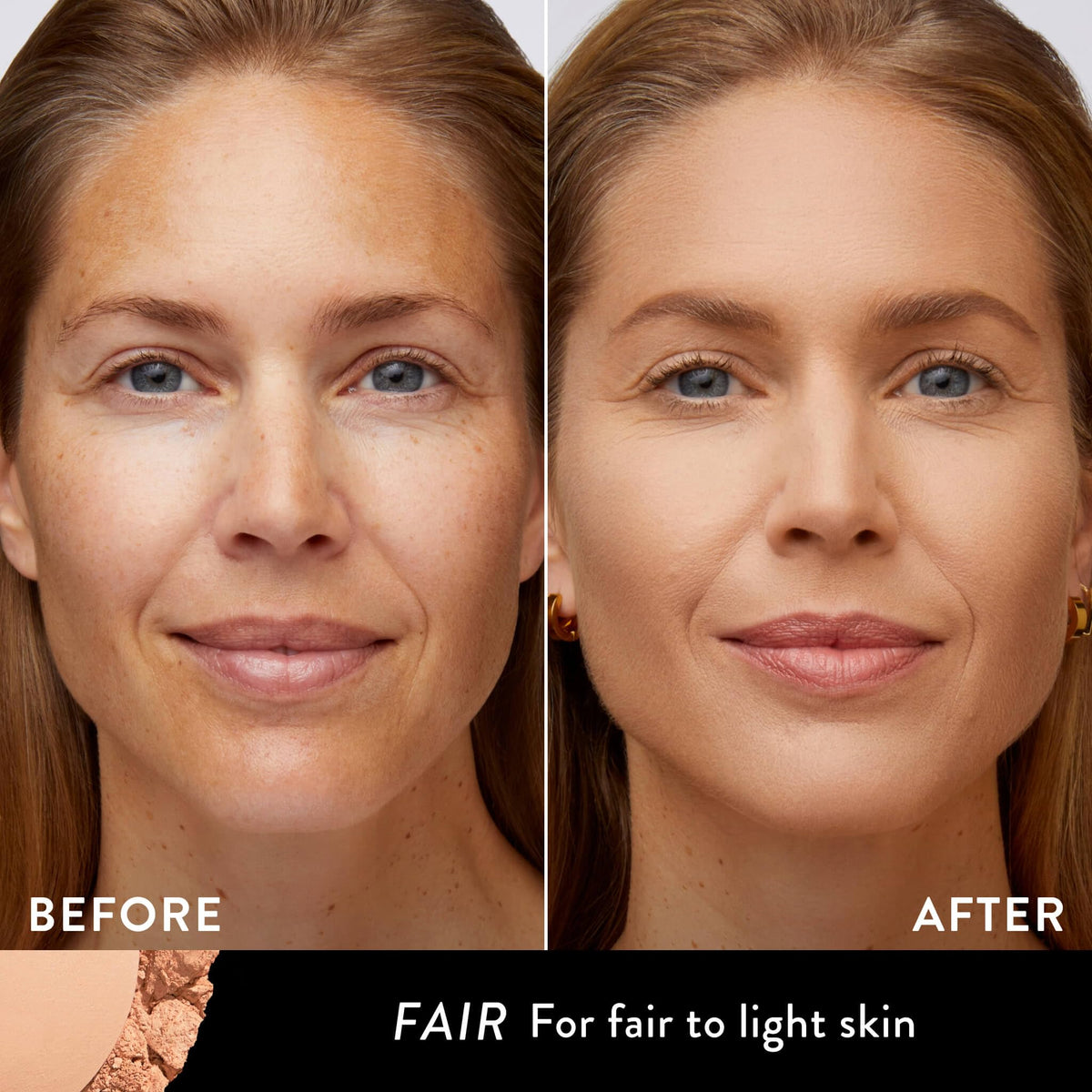 LAURA GELLER NEW YORK close-up of baked powder texture highlighting blendable payoff