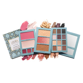 LAURA GELLER NEW YORK front view of open palette shows full-face kit benefits