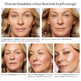 LAURA GELLER NEW YORK palette held in hand to show compact travel-friendly scale