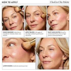 LAURA GELLER NEW YORK open palette overhead showing two blushes two bronzers two highlighters