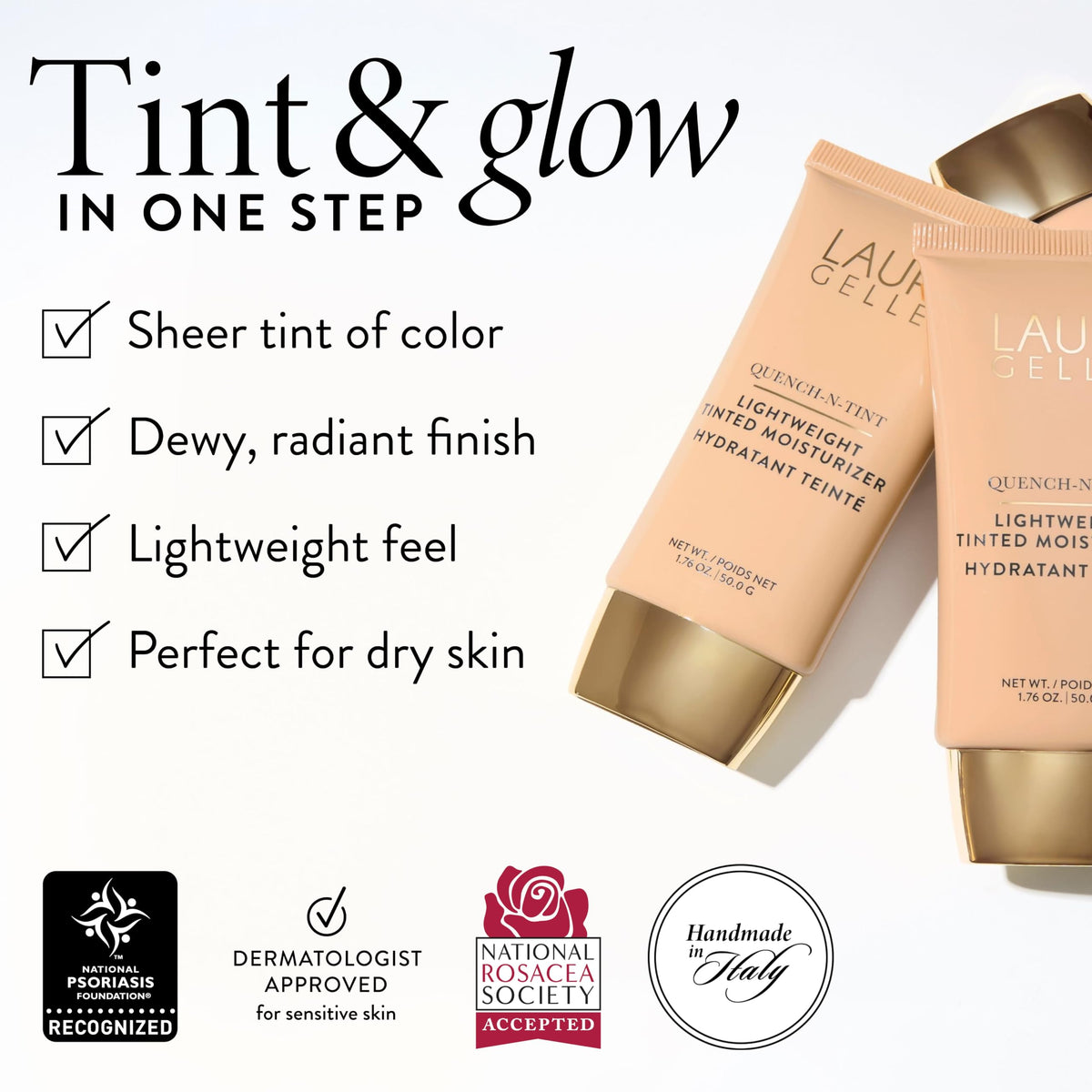 LAURA GELLER brush spreading tinted moisturizer for smoother, more even finish