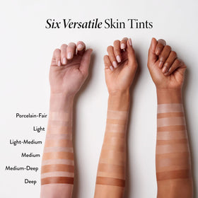 LAURA GELLER NEW YORK before and after on skin showing natural evened tone