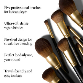 LAURA GELLER retractable kabuki in case protecting bristles for travel convenience