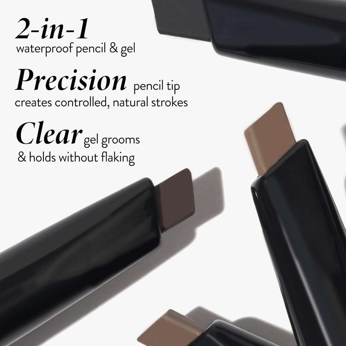 LAURA GELLER pencil and gel in hand scale to show compact travel-friendly size