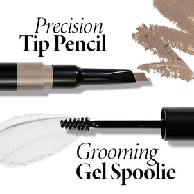LAURA GELLER NEW YORK soft black swatches on skin showing buildable, natural color
