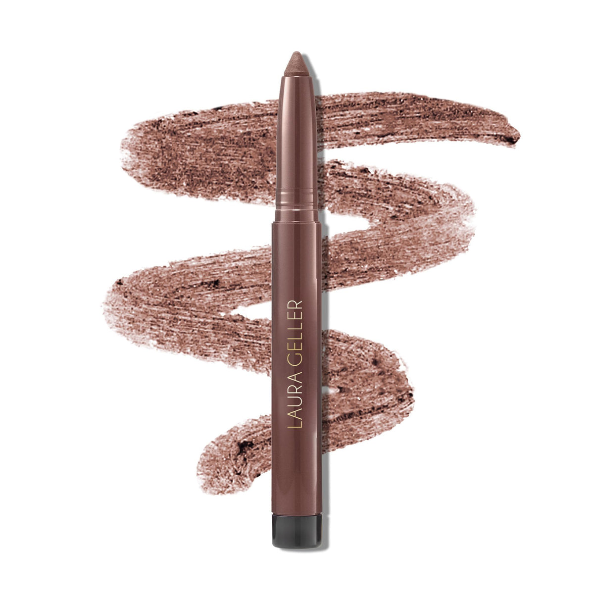 LAURA GELLER NEW YORK pencil front view showing Soft Slate color and chubby design for steady application