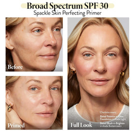 LAURA GELLER fingertip applying primer to demonstrate easy spread