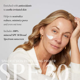 LAURA GELLER split-face before and after showing pore-blurring effect