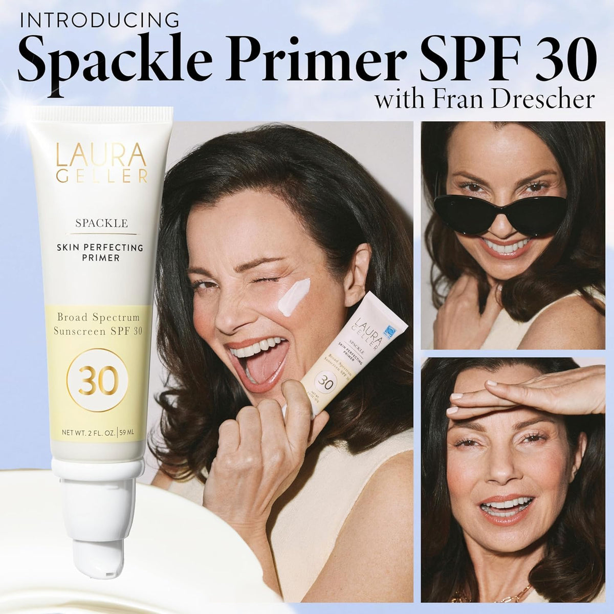 LAURA GELLER close-up of primer texture highlighting smooth glow