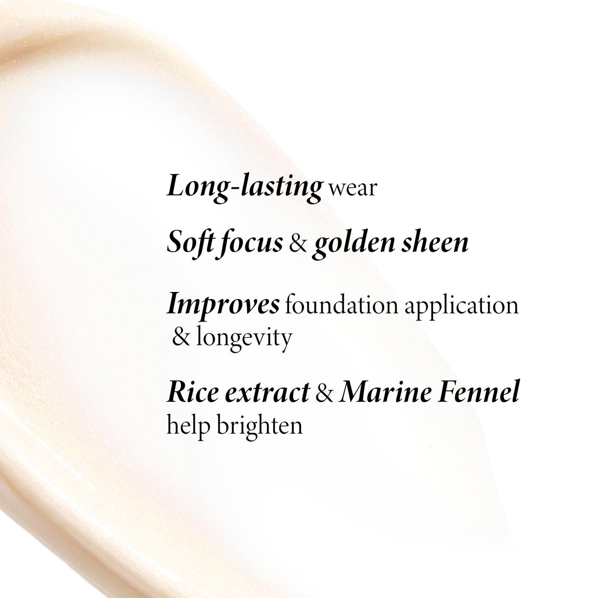 LAURA GELLER NEW YORK Spackle Primer bottle next to foundation illustrating compatibility and layering benefit