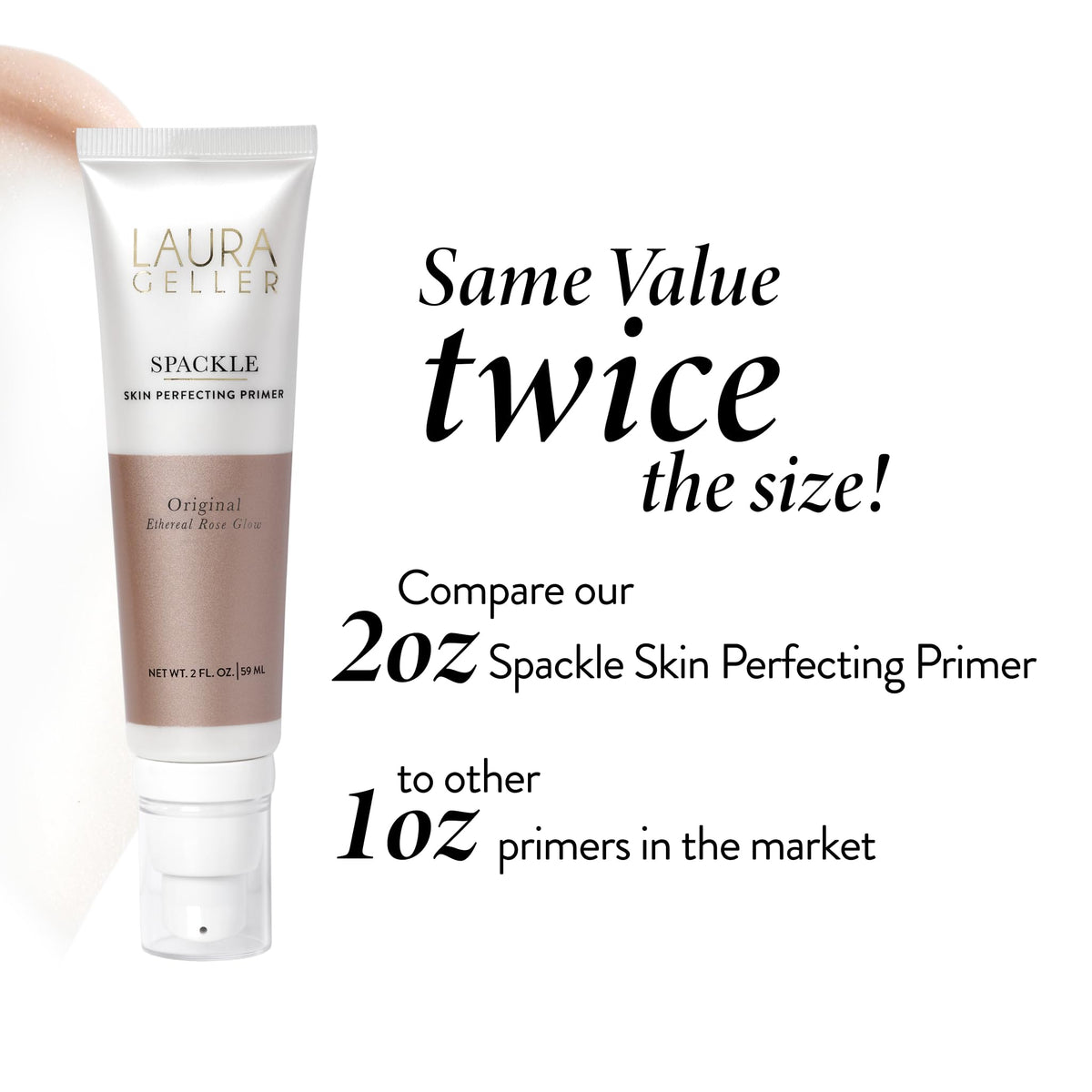 LAURA GELLER NEW YORK ingredient label showing hyaluronic acid and squalane benefits