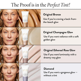 LAURA GELLER NEW YORK model wearing primer showing soft-focus radiance