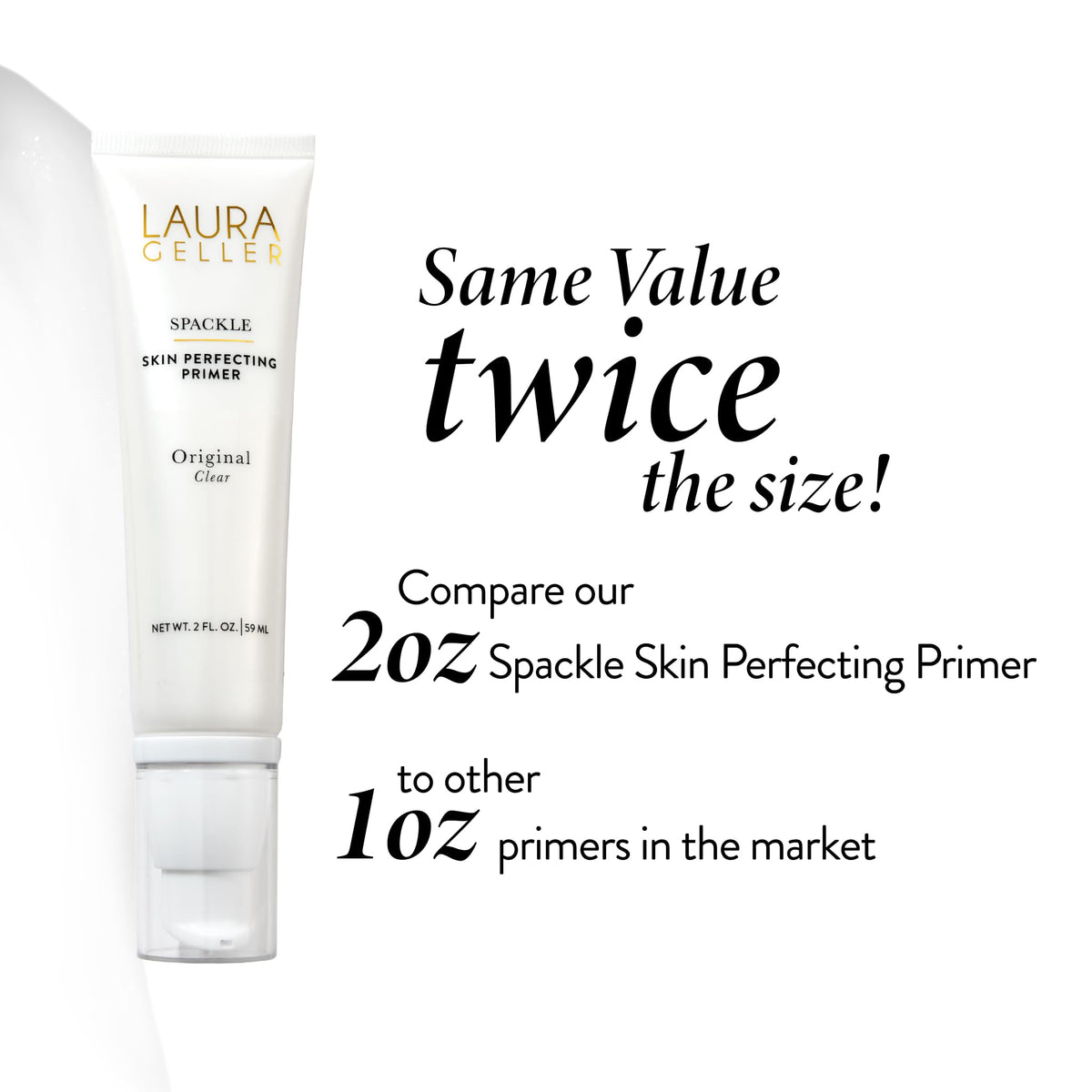 LAURA GELLER NEW YORK bottle on vanity styled for everyday routine benefit
