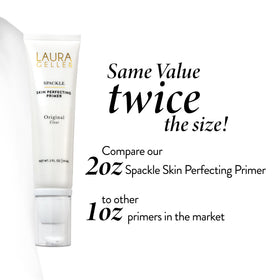 LAURA GELLER NEW YORK bottle on vanity styled for everyday routine benefit