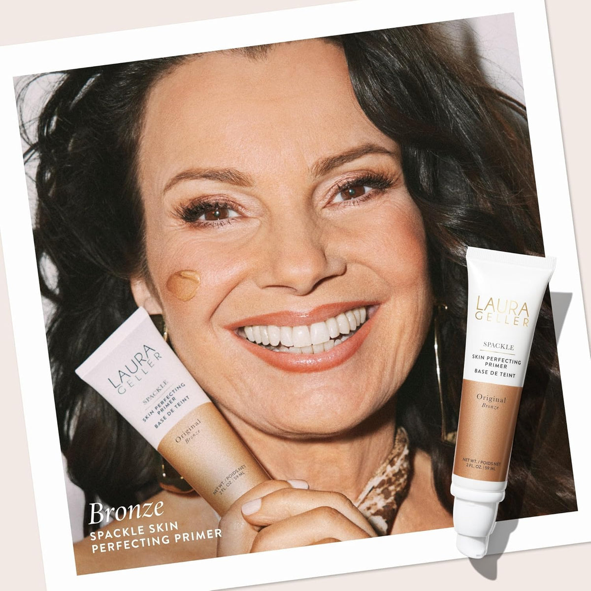 LAURA GELLER primer open pump detail highlighting easy-dispense design and hygiene