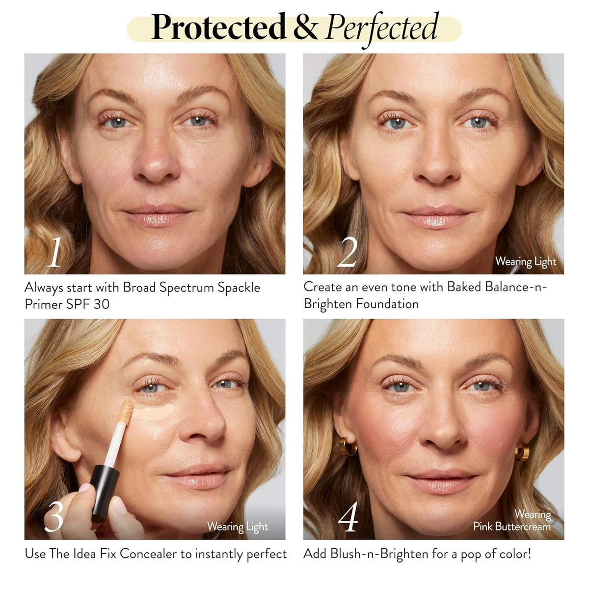LAURA GELLER primer next to foundation showing layering compatibility