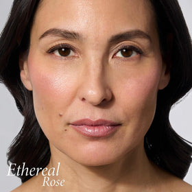 LAURA GELLER NEW YORK swatch on arm showing Ethereal Rose buildable payoff