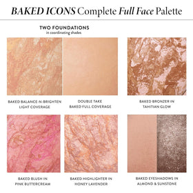 LAURA GELLER brush swipe across powders showing smooth texture and pickup