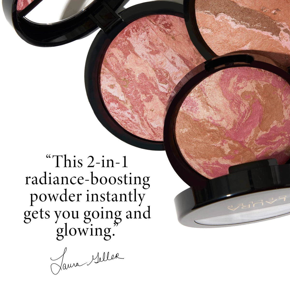 LAURA GELLER NEW YORK baked texture detail showing silky finish and even application