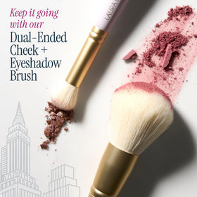 LAURA GELLER NEW YORK palettes inside a travel bag illustrating grab-and-go convenience
