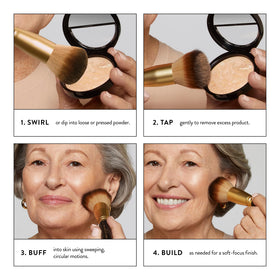 LAURA GELLER wooden handle detail in midnight black offering comfortable grip