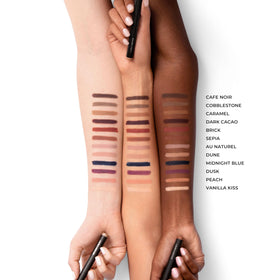 Laura Mercier texture swipe of Cobblestone on arm showing creamy payoff and buildable color benefit