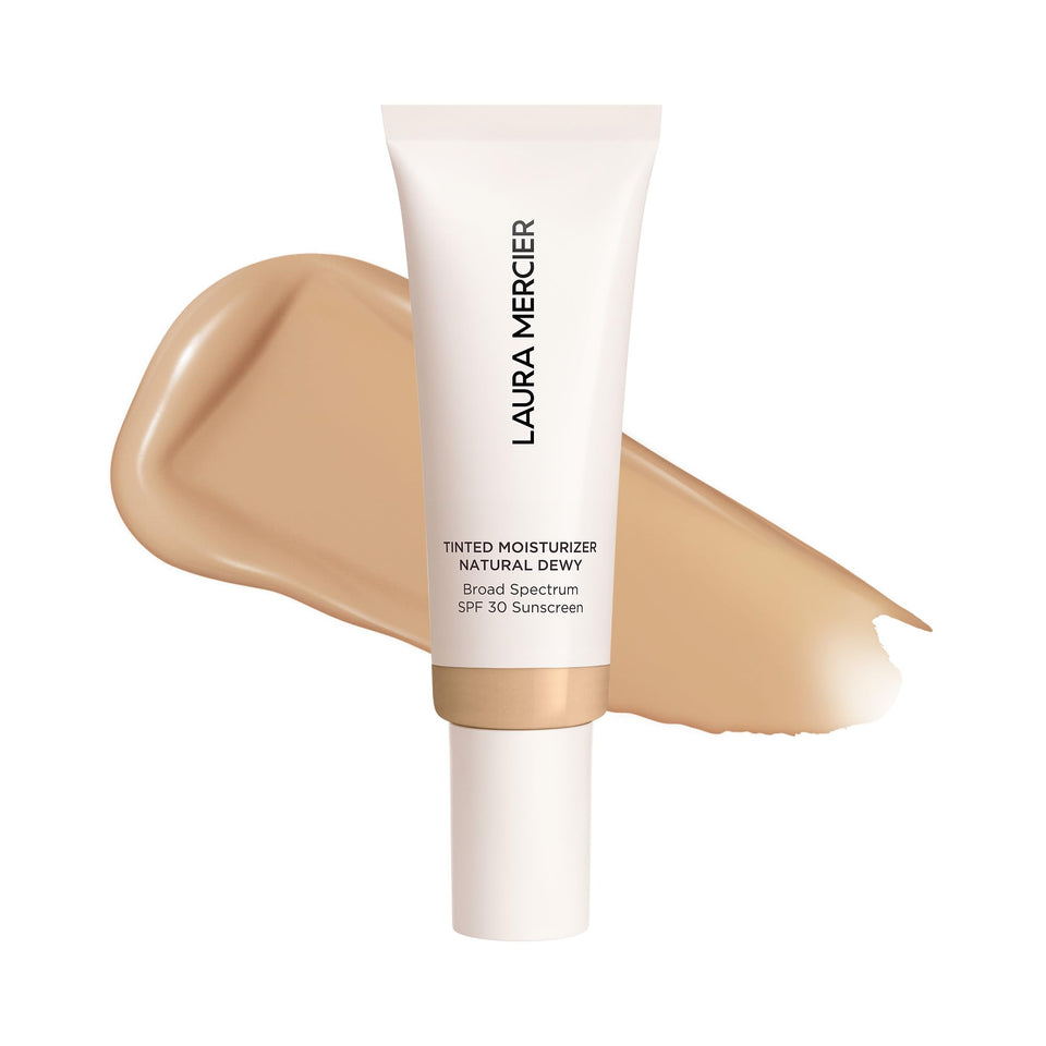 Laura Mercier front packaging in Maple showing product and tone benefits