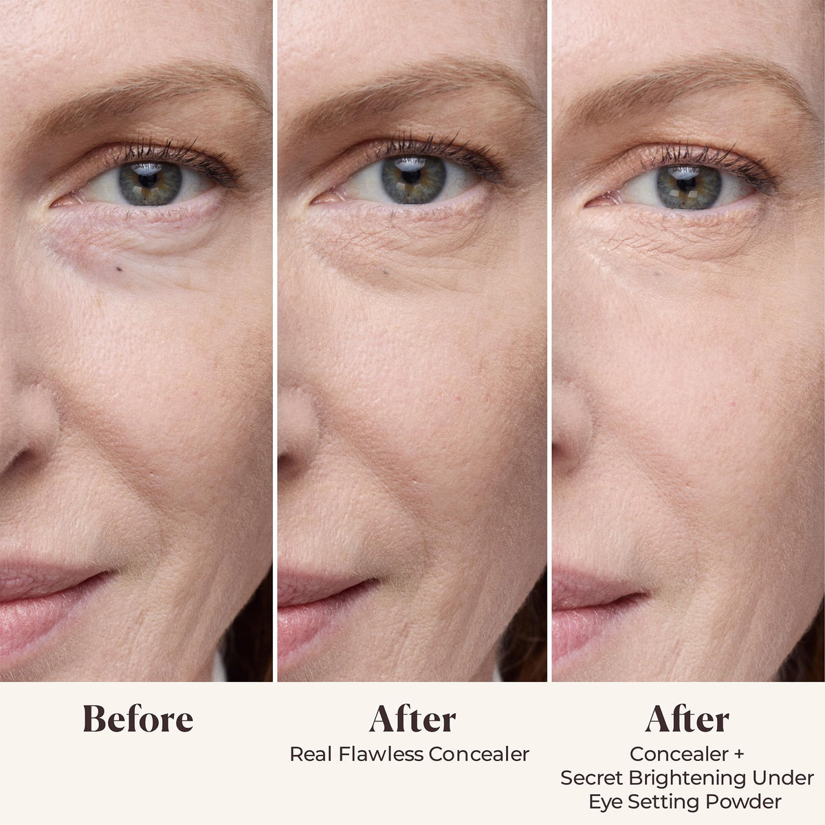 Laura Mercier open powder pan close-up revealing silky texture and smooth finish benefit