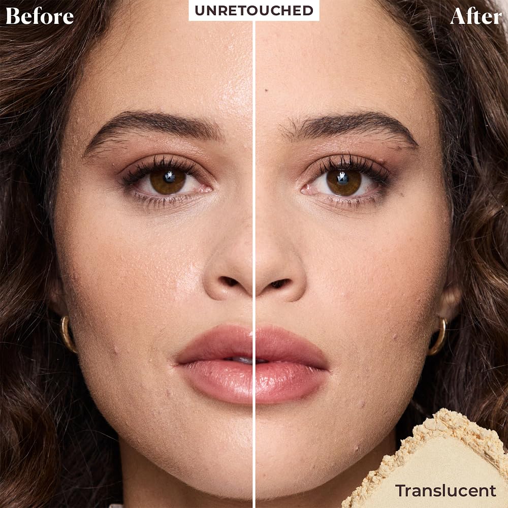 Laura Mercier open sifter close-up highlighting easy controlled dispensing benefit