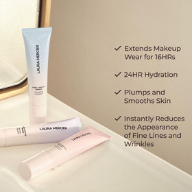 Laura Mercier applied on hand demonstrating silky blendability benefit