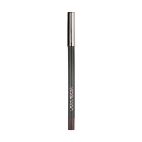 Laura Mercier pencil next to coin showing product scale and travel-friendly size benefit