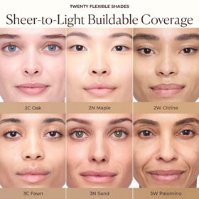 Laura Mercier SPF 30 label detail showing sun protection benefit