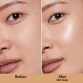 Laura Mercier cream texture close-up displaying smooth, hydrating consistency and radiant finish